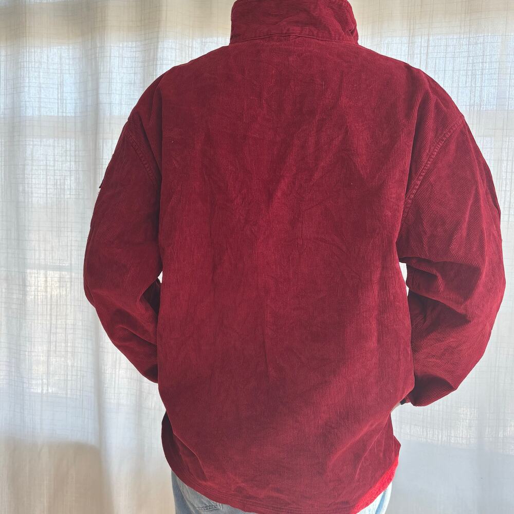 Vintage Structure Corduroy Ribbed Pullover Mens XL 1/4 Zip 100% Cotton - Picture 9 of 10